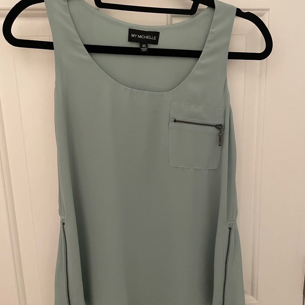 My Michelle Women's Light Blue Sleeveless Top
